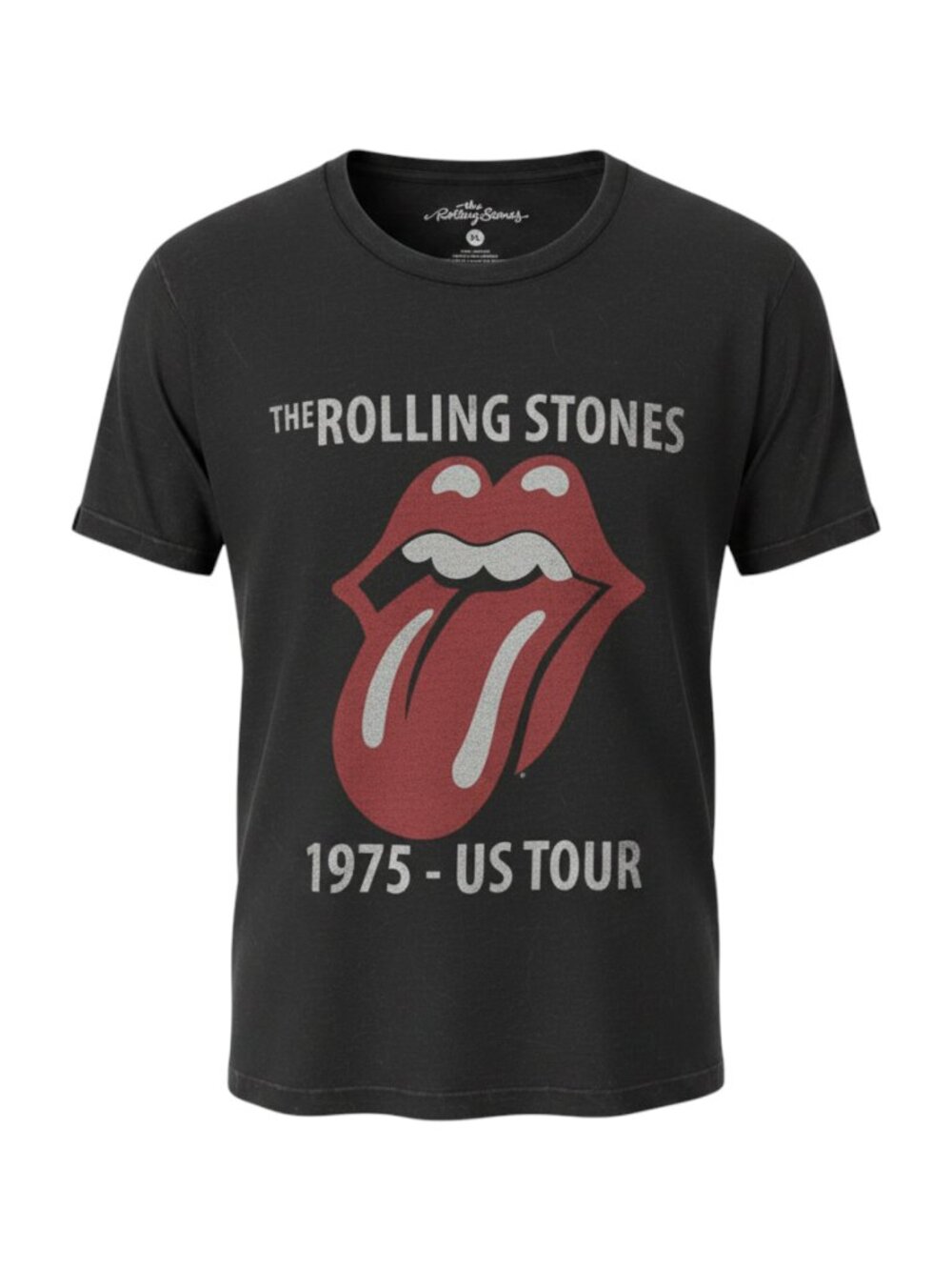 The Rolling Stones Men's Rolling Stones 1975 US Tour Tee XL Black